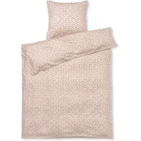 Juna sengetøj 140x220 cm - 100% økologisk bomuldssatin - Pleasantly hvid med rosa blomster