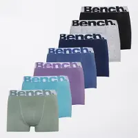 Bench Herre Darragh Syv Pak Bokser Sort/Retro Blue/Navy/Dusted Grape/Grey Marl/Sage Green/Mid Blue