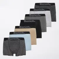 Bench Herre Tosinev Syv Pakke Boxers Black Stripes/Skyway/Charcoal Marl/Black Stripes/Stone/Sort/Grey Marl