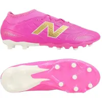 New Balance Tekela V5 Team Low Cut FG Pure Ambition - Pink/Hvid/Guld Børn - Græs (FG), størrelse 37