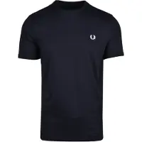 Fred perry Ringer T-shirt Navy ørkeblå Blå åle