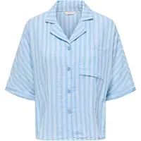 ONLY Bluse 'ONLTHYRA' lyseblå / hvid