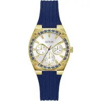 GUESS Analogt ur 'Saylor' royalblå / guld