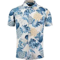 Key Largo Skjorte 'KLPineapple' beige / marin