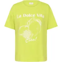 Kaffe Shirts 'KAChelsea' neongrøn / hvid