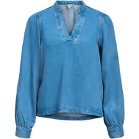 Object V-udskæring Denimskjorte