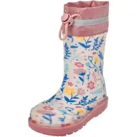 Playshoes Gummistøvler ecru / blå / curry / gammelrosa