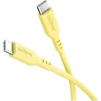 Goobay USB-C silikone-kabel - 1.5m, 60W - gul