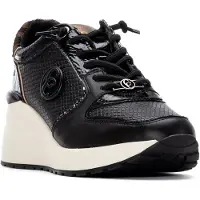 Carmela Carmelatil kvinder. 16244401-NEGRO Træningssko i læder 162444 sort (36), 3-5 cm, Blonder, Casual