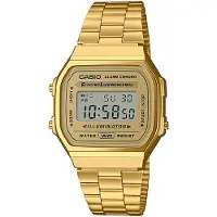 Casio A168WG-9WDF vintage digitalur unisex i rustfrit stål, guld (A168WG-9WDF)