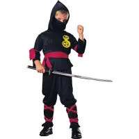 Rubies Udkædning - Black Ninja - - 5-7 år (110-122) - Udklædning