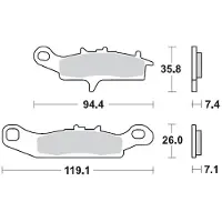 Moto-Master Kawasaki/suzuki 095411 Sintrede Bremseklodser