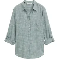Tom Tailor With Slub Structure 1035247 Langærmet Bluse