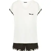 French Connection Pyjamas ecru / sort
