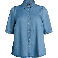 Zizzi Bluse 'Jthilde' lyseblå