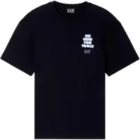 EA7 EA7til mænd. 7M001398_AF13244 Graphic Series T-shirt sort (L), Casual, Bomuld, Korte ærmer