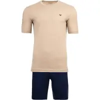 Emporio Armani Pyjamas kort beige / sort