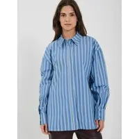 Norr Bluse 'Maloa' blå / sort / hvid