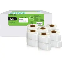 Dymo LabelWriter store retur adresse etiketter | 25mm x 54mm | 12 ruller x 500 stk