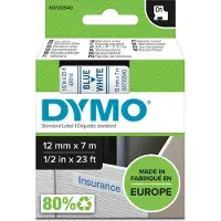 Dymo Mærkebånd D1 12 mm, blå på hvid 45014 Modsvarer: N/A