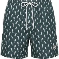Urban Classics Badeshorts mørkegrøn / hvid