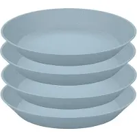 Koziol Connect dyb tallerken Ø24 cm 4-pak Nature flower blue