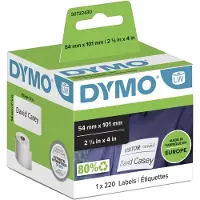 Dymo LabelWriter forsendelsesetiketter/navneskilt | 54mm x 101mm | 1 rulle x 220 stk