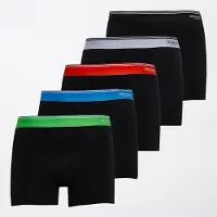 Crosshatch Herre Prismara Fem Pak Boksershorts Sort