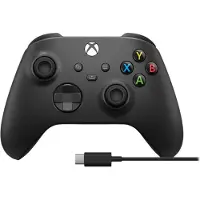 Microsoft Xbox Xbox Wireless Controller + USB-C Cable - Gamepad - trådløs - Bluetooth - carbon-sort - for PC, Xbox One, Android, Xbox