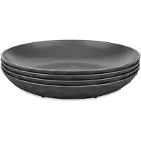 Koziol Club dyb tallerken Ø22 cm 4-pak biocirk termoplast Nature ask grey