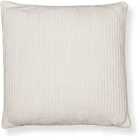 Borg Living Pyntepude 45x45 cm - Hvid sofapude med fløjls look - Blød pude til sofaen -