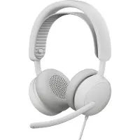 Logitech Zone Wired 2 for Business - Headset - på øret - kablet - aktiv støjfjerning - off-white - Certified for Microsoft Teams