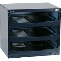 Raaco SafeBox 80, Fritstående pengeskab, Blå, Nøgle, Stål, 3 hylder, 451 mm