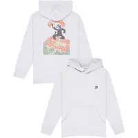 Element - Mærker - Pizza Hooded Sweatshirt Youth Mid Grey Heather til UnisexBomuld - Børnetoj Størrelse 8 År - Grå