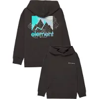 Element - Mærker - New Heights Hooded Sweatshirt Youth Off Black til UnisexBomuld - Børnetoj Størrelse 12 År - Sort