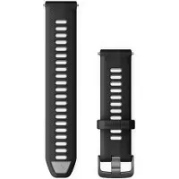 Garmin - Sportsure - Bracelet Forerunner 22mm Silicone Noir/Gris til UnisexSilikone - Grå