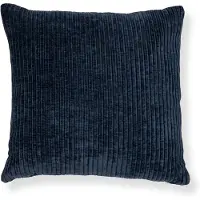 Borg Living Pyntepude 45x45 cm - Mørkeblå sofapude med fløjls look - Blød pude til sofaen -