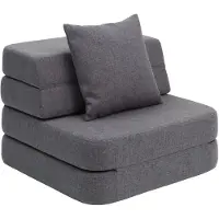 By KlipKlap Foldesofa - 3 Fold Single - 70 cm - Blue Grey/Grey - - OneSize - Sofa