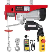 Vevor Elektrisk Kranspil 598,7 kg 9997,4 cm Trådløs &amp; 426,7 cm Kablet Fjernbetjening