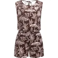 Ragwear Jumpsuit 'Zella' mørkebrun / hvid