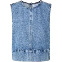 Pieces Pcsky Denim Top Uden Ærmer