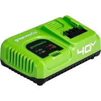 Greenworks 2945107, Batterioplader, Grøn, Vekselstrøm, 220 - 240 V, Lithium-Ion (Li-Ion), Acrylonitrilbutadienstyren