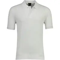 BOSS BOSStil mænd. 50553564 Pallas polo shirt hvid (L), Casual, Bomuld, Korte ærmer
