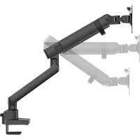 Dutzo Skærmholder til 1 skærm (17"-40") - Pro+ udgave med 1 x USB A & 1 x USB C porte (Grå / Sort)