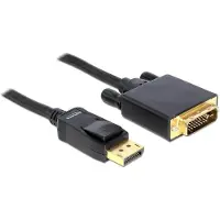 DeLOCK 3 m, passivt, -kabel DisplayPort 1.1 han til DVI-D (Dual Link) 24+1 han
