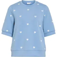 Vila Visif Kort Rund Udskæring Kortærmet Sweatshirt