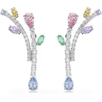 Swarovski Øreringe lyseblå / lavendel / lyserød / sølv
