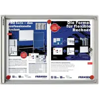 Franken X-tra!Line vitrineskab, 2 x DIN A4, indendørs magnetisk og skriveoverflade, der kan tørres af (FSA2)