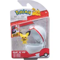 Pokémon Pok? Mon PKW2659 - Clip'n'go Pok? Ball - Pichu & Premier Ball Official Pok? Ball med detaljeret 5 cm figur