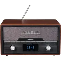 Denver MDA-525DW - Audiosystem - 2 x 50 Watt - mørkt træ